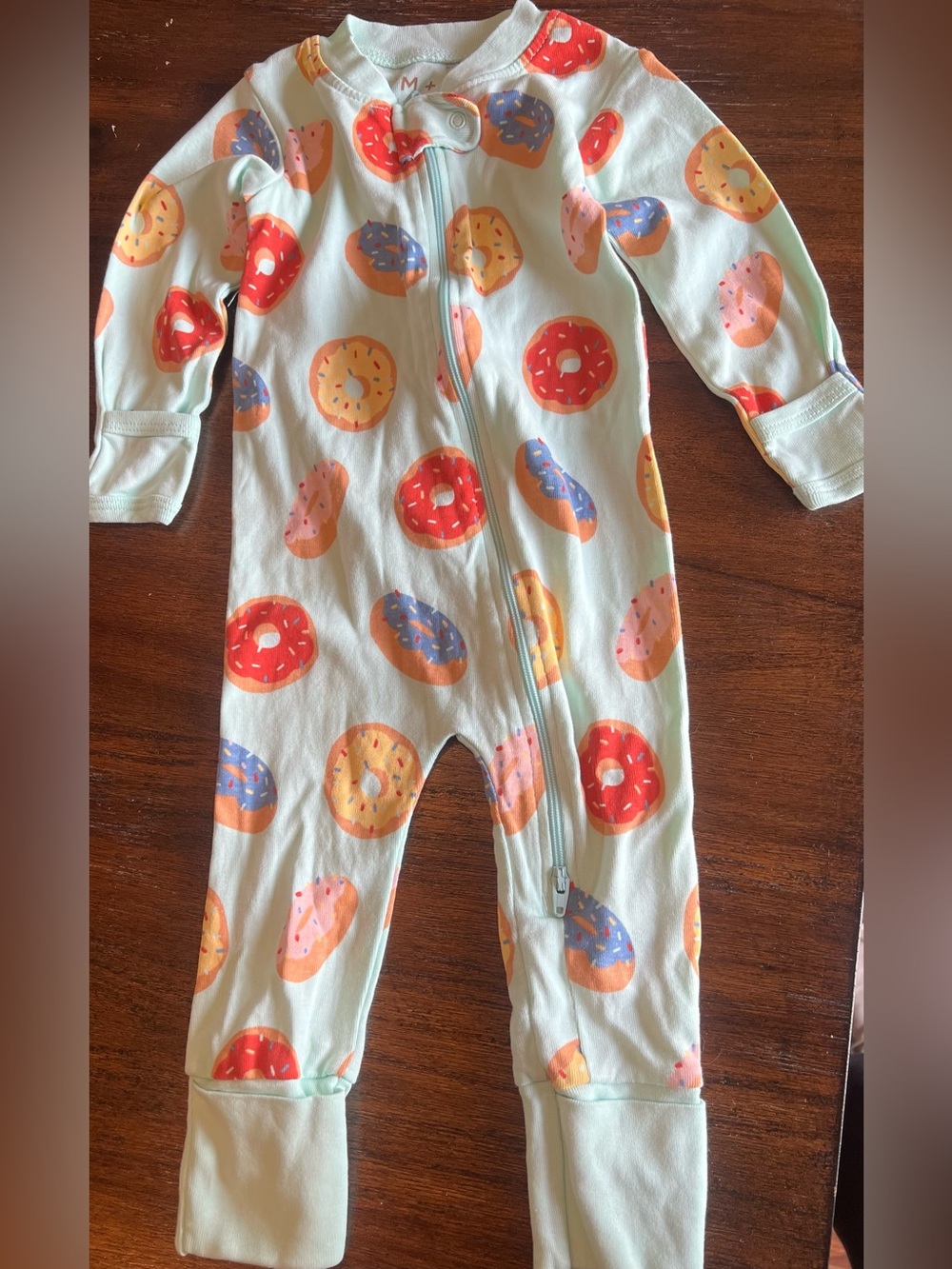 Paris Hilton X Monica + Andy Open Feet Romper With Donut Design Front Zipper